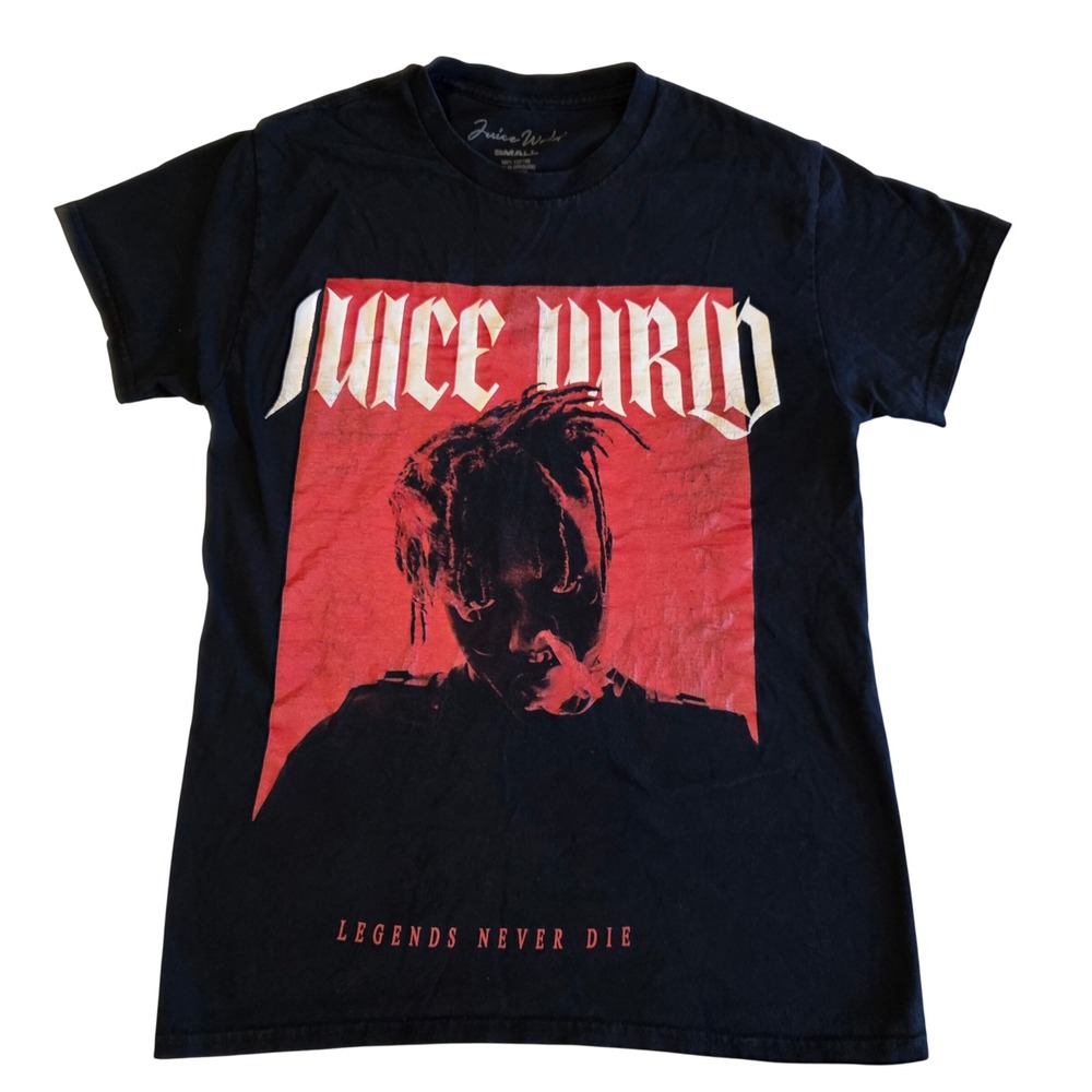 Juice Wrld Legends Never Die Graphic T-Shirt Black Small Rap Tee